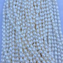 5-5.5mm Rice-shaped Freshwater Pearl Beads for Handmade Necklaces & Bracelets 5-5.5mm (order starts from two strands) balta