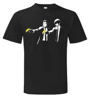 Pulp Fiction Vyriški marškinėliai Vasarinis sportinis kostiumas Trumpomis rankovėmis Apvalia kaklo iškirpte Viršutiniai drabužiai Laisvalaikio Kvėpuojantis Sportinė apranga Medvilninis Madingas Džemperis L