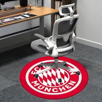 Bayern Munich, Futbolo marškinėlio kėdės kilimėlis Apvalus kilimas Biuro kilimas, Skalbiamas mašinoje, Neslystantis, Tinka svetainėms, Miegamiesiems 80cm