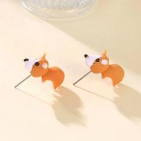 Metal Dinosaur Bite Earring Hippo Dog Little Dog Earrings Birthday Gifts Whale Earrings  Women corgi