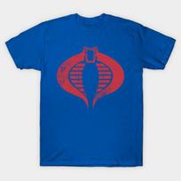 Men Black Print T-shirt Cobra Commander No-Cut Transfer Paper Print Cotton Tshirt L karališkos mėlynos spalvos