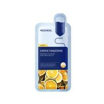 MEDIHEAL Derma Plus Green Tangerine Brightening Mask Radiance & Vitality Care 22ml x 10 Sheets
