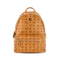 MCM konjako spalvos Visetos kuprinė su kniedžių detalėmis ir auksiniais metaliniais elementais, didelė mokyklai, kelionėms, kasdieniam ir lauko naudojimui Shopping Bag Set(Basic Set+Shopping Bag)