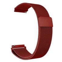 20/22mm Magnetic Milanese Strap for Samsung Galaxy Watch 7 6 5 4 40 44mm Gear S3 Stainless Steel Band for Huawei 4 GT3 Bracelet 20MM raudona