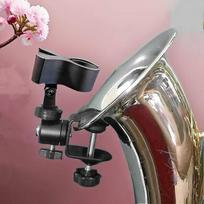 Microphone Saxophone Holder Mic Kickstand Lightweight Clip for Sax Mount black