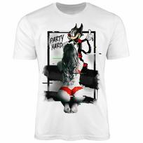 Comic Cat Sexy Girl Party Funny Humor T-Shirt 100% Cotton O-Neck Short Sleeve Summer Casual Mens T-shirt Streetwear S juoda