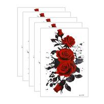 Yousheng 5 Sheets Tattoo Stickers,Skin-Friendly Temporary Tattoos for Adults And Kids, Easy to Apply Hypoallergenic Non-Irritating Body Art for Events H