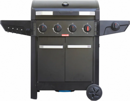 Barbecook Gas Barbecue Luca 412 with Cabinet and Sideburner, 145.4 x 60.3 x 112.3 cm | BC-GAS-3100 BC-GAS-3100 | 5404035718339