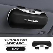 ATB3   For Nissan X-trail Qashqai Juke Pulsar Sentra Altima Patr Car Visor Sunglasses Glasses Case Glasses Holder Clip Box Accessories juoda