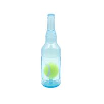 Durable Dog Chew Toy with Squeaker Tennis Ball Inside Clear Bottle Shape Interactive Pet Toy for Chewing and Teeth Cleaning one size mėlyna