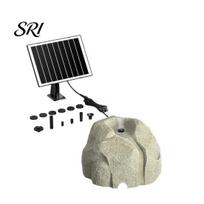 Hummingbird Water Fountain Solar for Bird Bath Faux Granite Rock Powered Fish Tank Pump with 8 Nozzles Outdoor Pond Patio Garden IPX8 Waterproof balta
