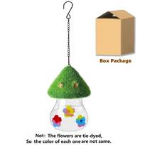 Hanging Hummingbird Feeders Ant Bee Proof Wind Chimes Humming Bird Feeder Bird Feeding Station For Outside Garden Backyard Decor