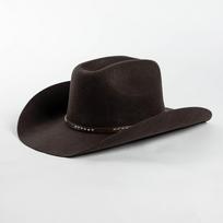 100% Wool Wool Cowboy Hat Wide Brim Studded Leather Band Western Cowboy Hat Decorative Buckle Concave Shape Unisex Cowboy Hat 59cm kava