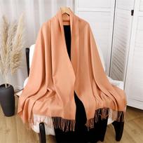 Žieminė skara moterims Ilgi šilti kašmyro šalikai Hidžabas Vienspalvė moteriška apvyniojama moteriška pashmina Bandana Skaros galvai Echarpe