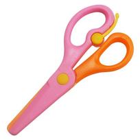 Comfort Grip Kids Safety Scissors Plastic Anti-Pinch Scissors  Cutting Activities oranžinė rožinė