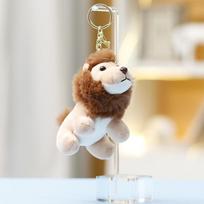 Pliušinis liūto raktų pakabukas Mielas gyvūnas pliušinis žaislas mergaitėms vaikams dovana LightBrownLion