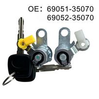 Replacement Door Lock Cylinder With 2 Keys 69051-35070 69052-35070 For Toyota For Tacoma Base For SR5 China Mainland