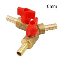 8mm 10mm 12mm Žalvarinis Y formos žarnos jungiamasis elementas Vamzdžio jungtis Rutulinis vožtuvas Adapteris Trijų 3 krypčių Kuro Dujų Vandens Alyvos Oro (as the picture,16mm)