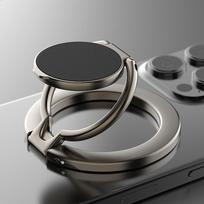 Portable Double Sided Magnetic Phone Ring Holder 360° Rotation Strong Magnetic Car Mounted Magnetic Bracket Metal Finger Support pilka