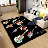 Klasikinė gitara Elektrinės gitaros boso kilimėlis, kiliminis kilimėlis svetainės miegamojo dekoravimui, minkšti neslidūs kilimėliai vaikams žaisti 40x60cm gray