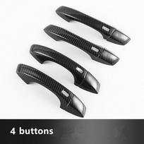 Nauji chromuoti automobilio šoninių durelių rankenos dangtelio apdailos lipdukų stiliaus priedai, skirti Volkswagen VW GOLF 7 MK7 carbon 4 buttons black