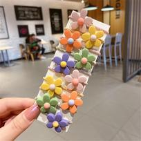 10vnt/komplektas Mielas gėlių kaklaraištis, vaikiškas, elastingas plaukų gumytės aksesuaras, vaikiškas žiedas, galvos apdangalas. style 1