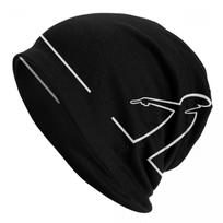 Juokingos La Linea Bonnet kepurės Mezgimo kepurės Laisvalaikio slidinėjimo animacinių filmų Skullies Beanies kepurės Unisex šiltos termo elastinės kepurės One Size black