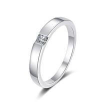 Madingas Moissanite žiedas moterims, vyriškas 925 sterlingų sidabras su baltu auksu padengtas sužadėtuvių meilužio poros žiedai 9 white