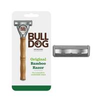 Bulldog Original Bambukinis 5 ašmenų skustuvas (1 rankena + 2 peiliukai)