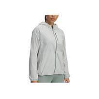 Under Armour Launch Ss25 Outdoor Woven Raglan Hooded Long Sleeve Jacket Women Jacket Gray 1381881-377 S