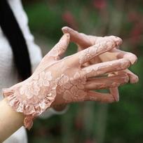 Nėriniai Trumpas Kvėpuojantis Apsauga Nuo Saulės Neslystantis Vairavimui Moteriškos Plonos Naujos Pirštinės Aukštos Kokybės Skiautės Elegantiškas Etiketas Minkštas One Size gray