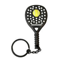 Keychain Vibrant Color Tennis Racket Design Keyring Sports-themed Bag Charm Non-slip Grip Key Chain žalia