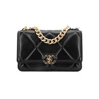 Chanel 19 Rankinė Woc 23p Deimantinio Rašto Rankenėlės Versija Avikailio Medžiaga Grandinėlės Rankinė Vienos Peties Messengerio Rankinė Moteriško Stiliaus Juoda Gift Set(Basic Set+Box+Shopping Bag) juoda
