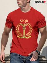 Roman SPQR Eagle  Roma Invicta Graphic Ancient Roman Empire Design100 cotton Oneck casual printed mens Tshirt S