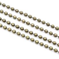 5 Meters/lot 1.5mm 2.0mm 2.4mm Gold Bronze Silver Plated  5 Colors Ball Beads Chain Necklace Beaded DIY Jewelry Findings 1.5mm bronza