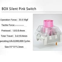 Kailh Box Silent Pink Switch Mechanical Keyboard Switch Office Waterproof and Dustproof Linear 3 Pins Switchs Hot Swap Kit DIY 10 PCS