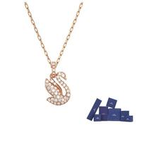 Swarovski Swan Necklaces Womens S-Original brand box (color random) rožinio aukso spalvos
