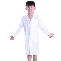Mokslinės laboratorijos studento baltas chalatas Helovino karnavalo vakarėlio gydytojo Cosplay kostiumas Tinka ūgiui 100-170 cm 120- balta