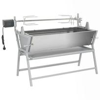 BBQ Grill with Rotisserie Spit made of Iron and Stainless Steel