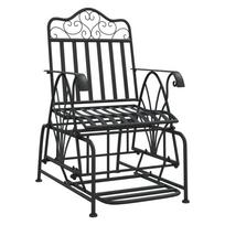 Rocking Chair 61 cm Black Steel
