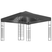 Garden Tent with LED Light String 3x3 m Anthracite