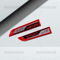 BAUY7 BAUX7 3D Car Styling Sport Line Emblem Side Badge Metal Stickers Rear Trunk Decals For Skoda Citigo Octavia Kodiaq Kamiq Yeti Fabia RS