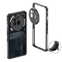 Luxury Metal Bumper Case for Nothing Phone 3a Pro / Phone 3a / 3 Aluminium Frame Protective Cover + Metal Lens Protection Film Opp Bag&For Nothing Phone 3a Pro 5G 6.77"