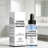 Copper Peptides Face Serum with GHK-Cu & Hyaluronic Acid, Anti-Aging Facial Treatment for Tightening & Repairing, Collagen Boosting Skin Care, 30ml 1PCS