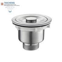 Modernus 110 mm nerūdijančio plieno virtuvės kriauklės sifonas, filtras, elegantiškas nutekėjimas efektyviam atliekų šalinimui, viešbučiai (as the picture,Stainless Steel)