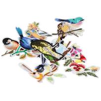 13PCS Birds shape Different Kinds of Birds Patches Different sizes Polyester Animal Clothing Iron-on Embroidered Patches