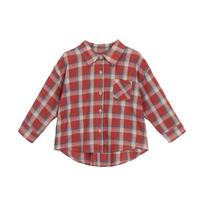 LUSON Baby Girl Plaid Long-Sleeve Shirt 100 raudona