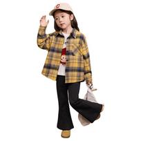 LUSON Baby Girls' Plaid Long Sleeve Casual Shirt 100