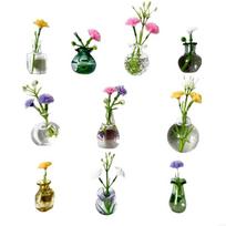 Mini Vase Magnets for Fridge,Tiny Plant Glass Vases with Flowers Refrigerator Decors for Kitchen,Office