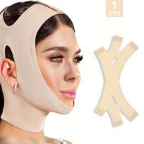 V-Line Face Shaper Facial Strap with Chin Lift Low-Allergy Breathable Compression Band Invisible Stitches M